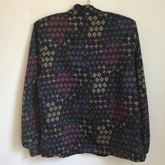 ♥️Vintage Worthington Fleur de Lis Blouse - Picture 2 of 7